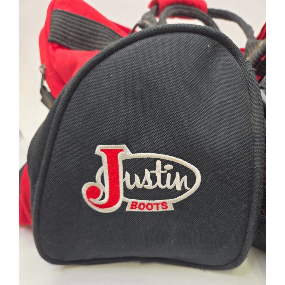 Justin Boots Wrangler NFR Rodeo Duffel Bag 2002 Las Vegas 20x12x12 - Picture 6 of 10